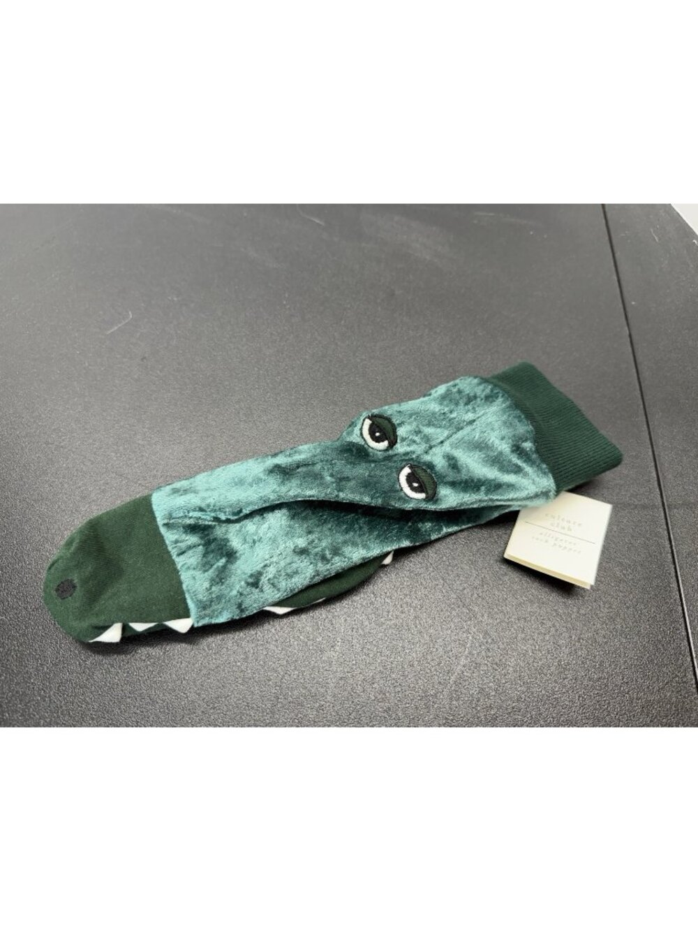 Pier 1 Imports Alligator Sock Puppet Gator Crocodile Green Glove Hand Puppet Tag